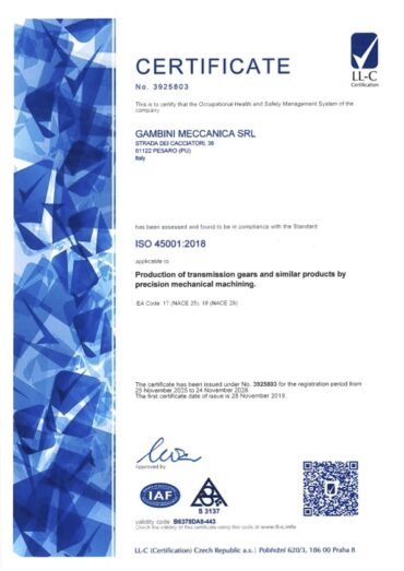 ISO 45001 2018 safety